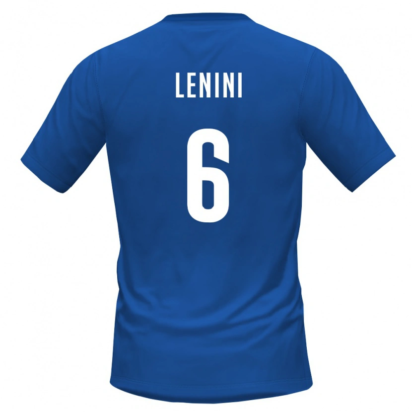 Danxen Pánské Kapverdy Kevin Lenini #6 Královská Modrá Červená Domů Hráčské Dresy 26-28 Dres