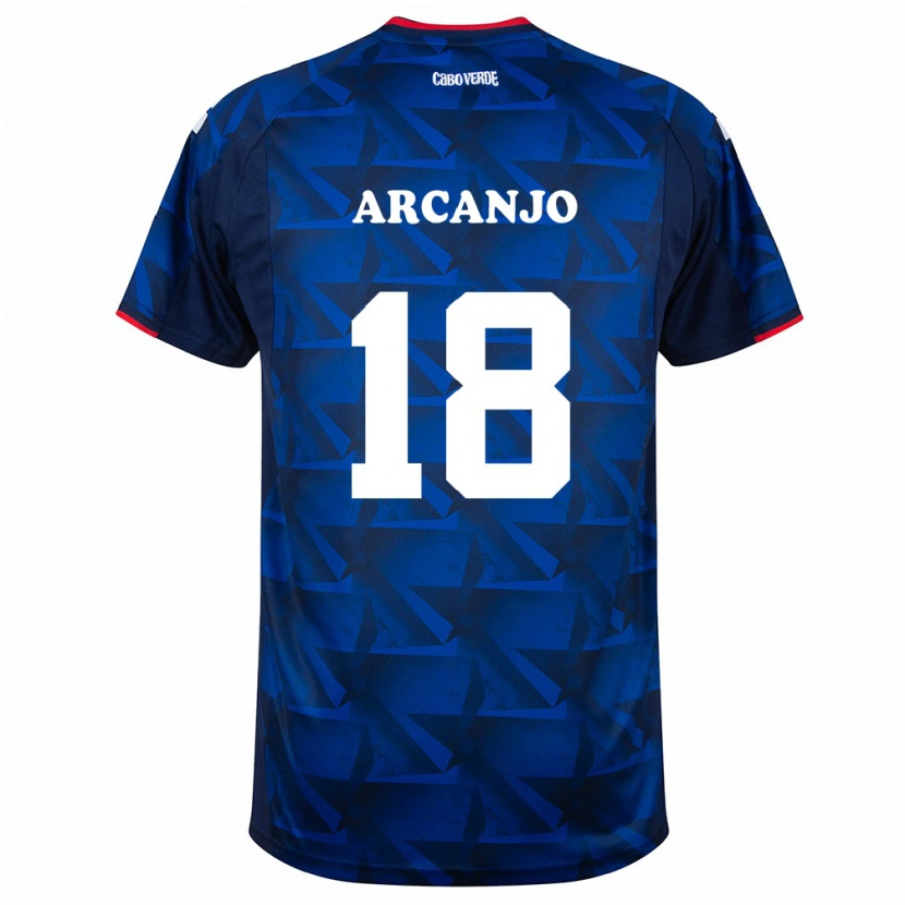 Danxen Pánské Kapverdy Telmo Arcanjo #18 Královská Modrá Červená Domů Hráčské Dresy 26-28 Dres