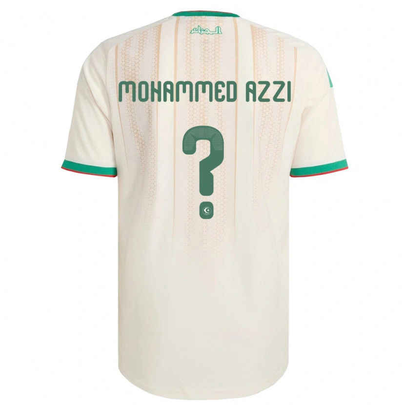 Danxen Pánské Alžírsko Mostefa Mohammed Azzi #0 Smetanová Zelená Červená Domů Hráčské Dresy 26-28 Dres