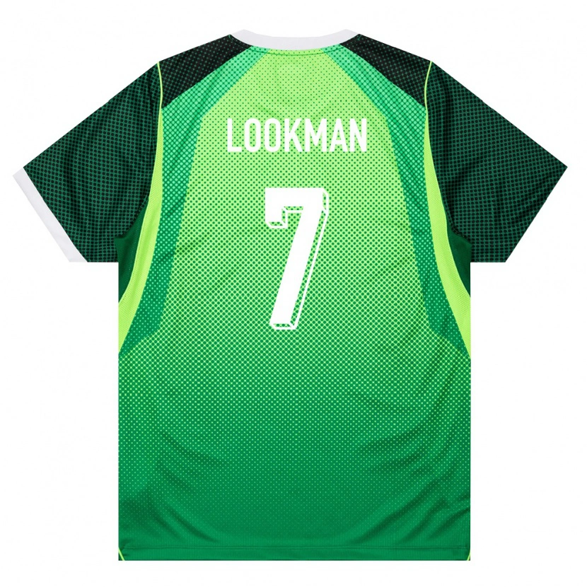 Danxen Pánské Nigérie Ademola Lookman #7 Zelená Bílá Domů Hráčské Dresy 26-28 Dres