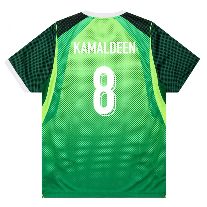 Danxen Pánské Nigérie Abduljelil Kamaldeen #8 Zelená Bílá Domů Hráčské Dresy 26-28 Dres