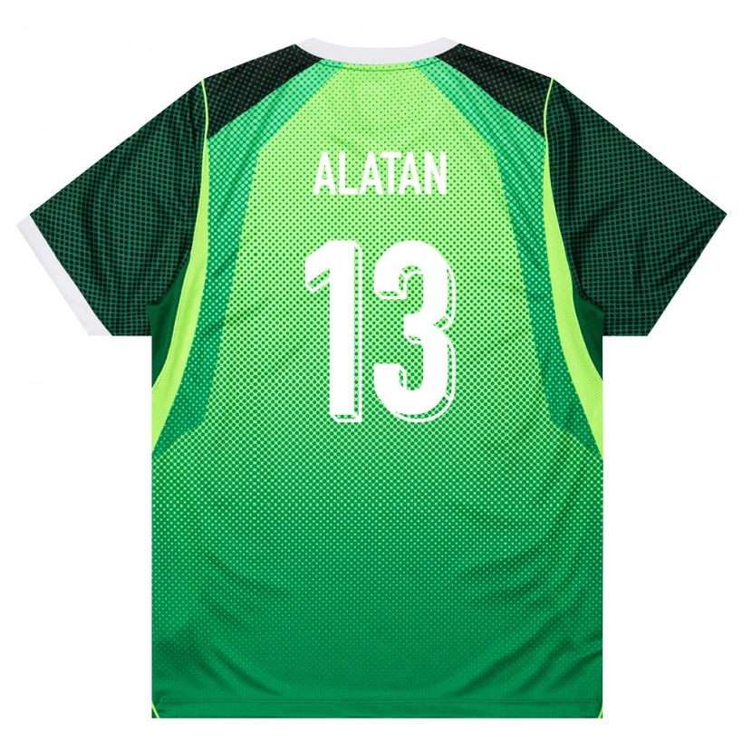 Danxen Pánské Nigérie Azuka Alatan #13 Zelená Bílá Domů Hráčské Dresy 26-28 Dres