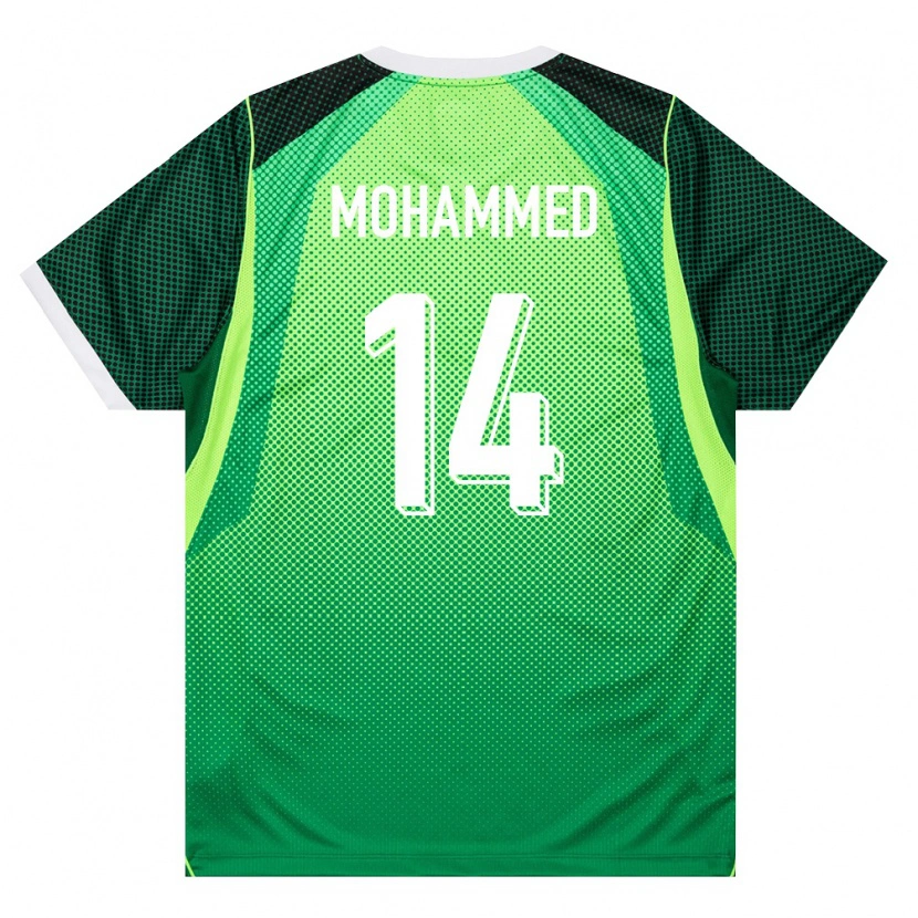 Danxen Pánské Nigérie Usman Mohammed #14 Zelená Bílá Domů Hráčské Dresy 26-28 Dres