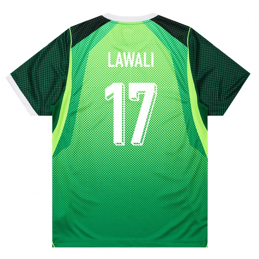 Danxen Pánské Nigérie Sulaiman Lawali #17 Zelená Bílá Domů Hráčské Dresy 26-28 Dres