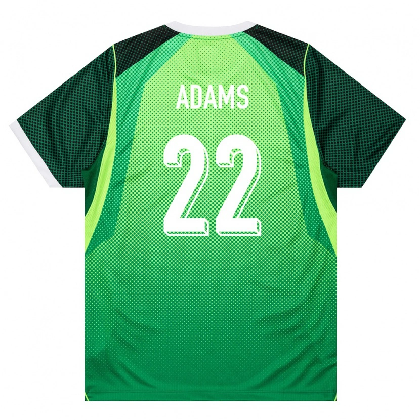 Danxen Pánské Nigérie Akor Adams #22 Zelená Bílá Domů Hráčské Dresy 26-28 Dres