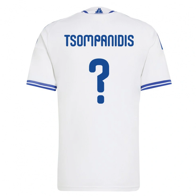 Danxen Pánské Řecko Alexandros Tsompanidis #0 Bílá Modrá Domů Hráčské Dresy 26-28 Dres