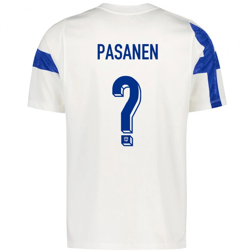 Danxen Pánské Finsko Samuel Pasanen #0 Bílá Modrá Domů Hráčské Dresy 26-28 Dres