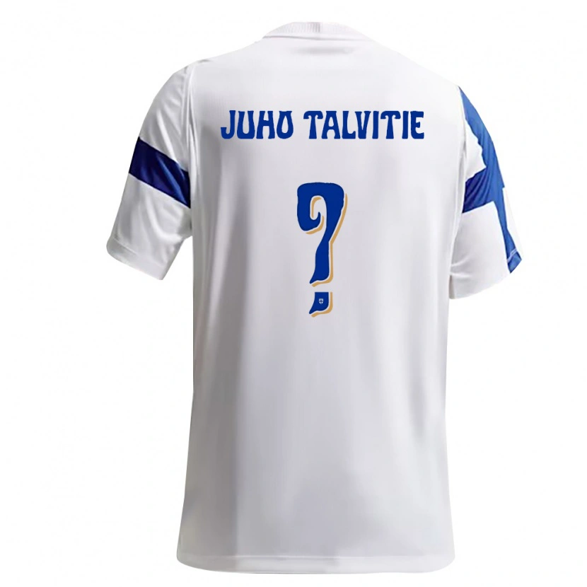 Danxen Pánské Finsko Juho Talvitie #0 Bílá Modrá Domů Hráčské Dresy 26-28 Dres