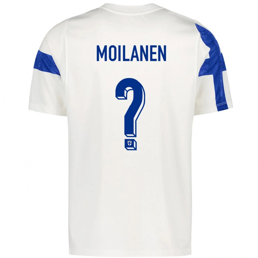 Danxen Pánské Finsko Matias Moilanen #0 Bílá Modrá Domů Hráčské Dresy 26-28 Dres