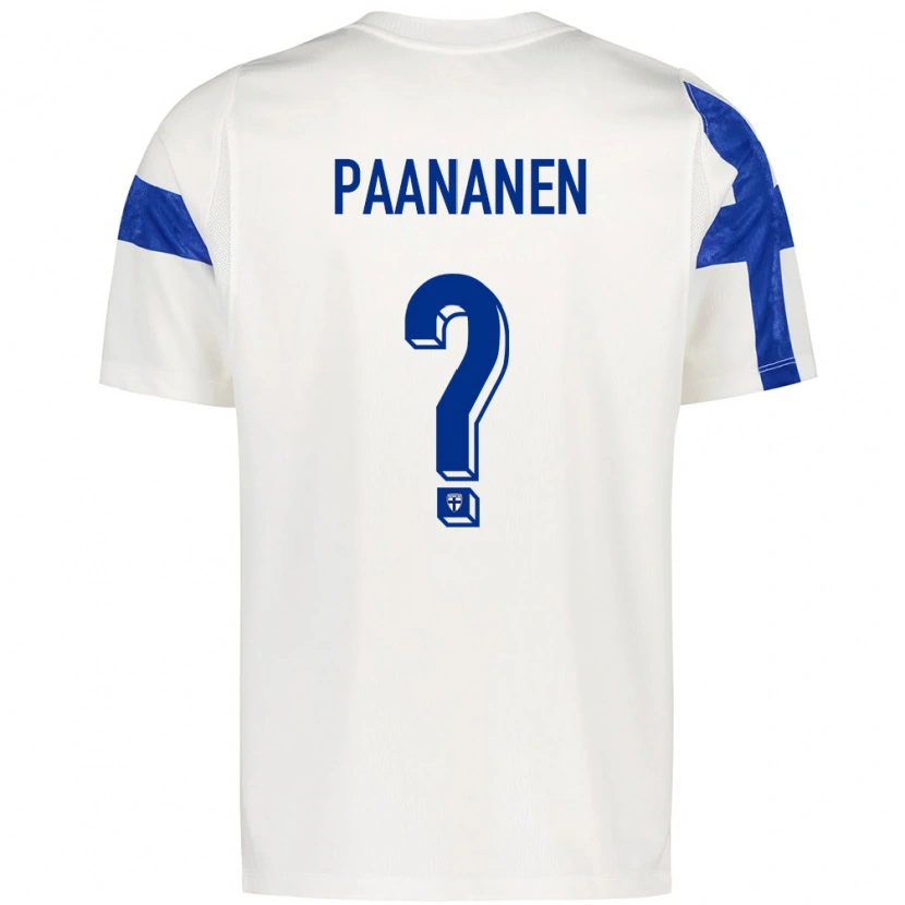 Danxen Pánské Finsko Julius Paananen #0 Bílá Modrá Domů Hráčské Dresy 26-28 Dres