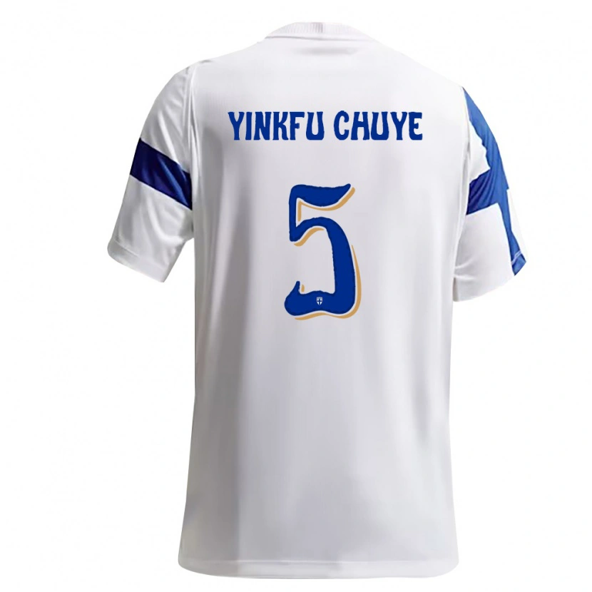 Danxen Pánské Finsko Miguel Yinkfu Chuye #5 Bílá Modrá Domů Hráčské Dresy 26-28 Dres