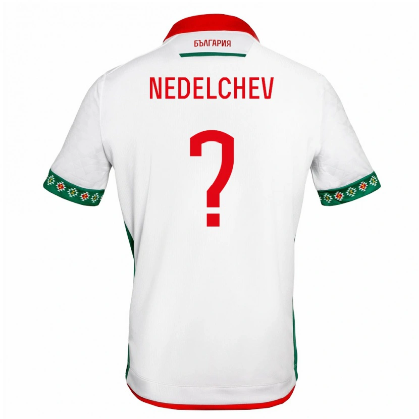 Danxen Pánské Bulharsko Nikolay Nedelchev #0 Bílá Zelená Červená Domů Hráčské Dresy 26-28 Dres