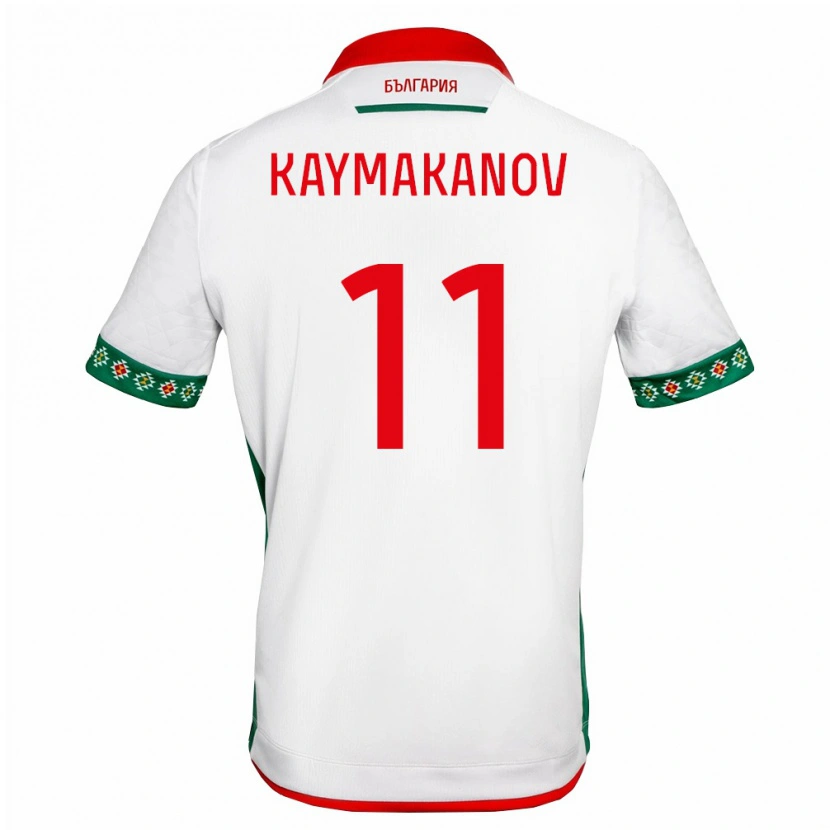 Danxen Pánské Bulharsko Vasil Kaymakanov #11 Bílá Zelená Červená Domů Hráčské Dresy 26-28 Dres