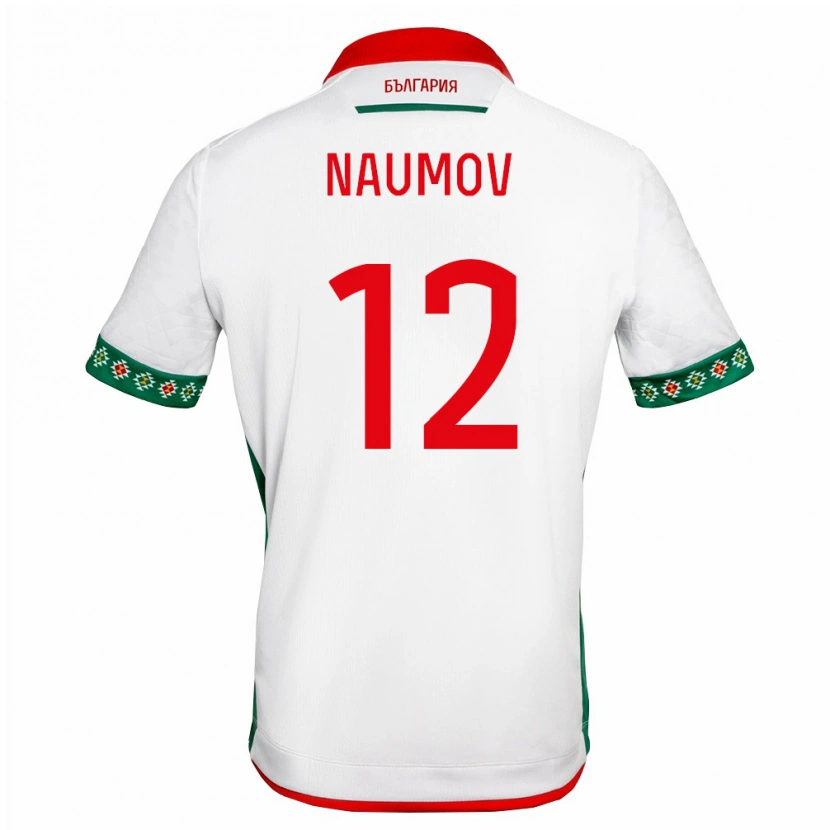 Danxen Pánské Bulharsko Daniel Naumov #12 Bílá Zelená Červená Domů Hráčské Dresy 26-28 Dres
