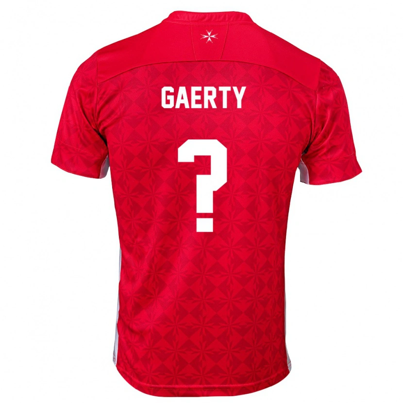 Danxen Pánské Malta Ben Gaerty #0 Červená Bílá Domů Hráčské Dresy 26-28 Dres