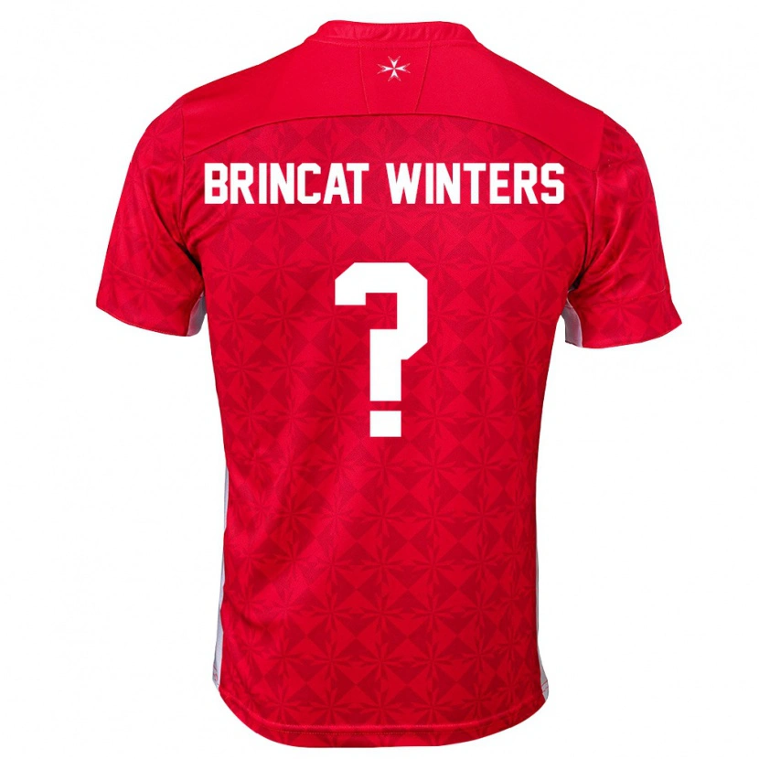 Danxen Pánské Malta Ethan Brincat Winters #0 Červená Bílá Domů Hráčské Dresy 26-28 Dres