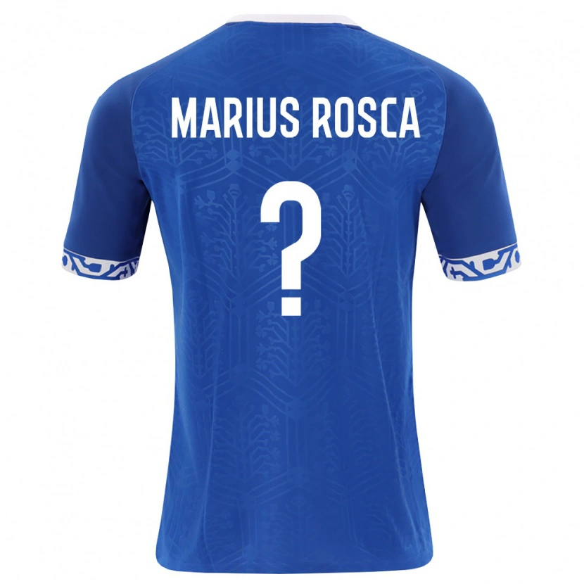 Danxen Pánské Moldavsko Marius Rosca #0 Královská Modrá Bílá Domů Hráčské Dresy 26-28 Dres