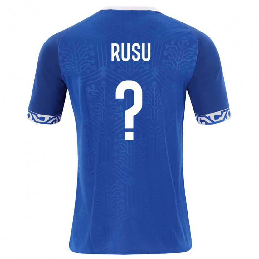 Danxen Pánské Moldavsko Damian Rusu #0 Královská Modrá Bílá Domů Hráčské Dresy 26-28 Dres