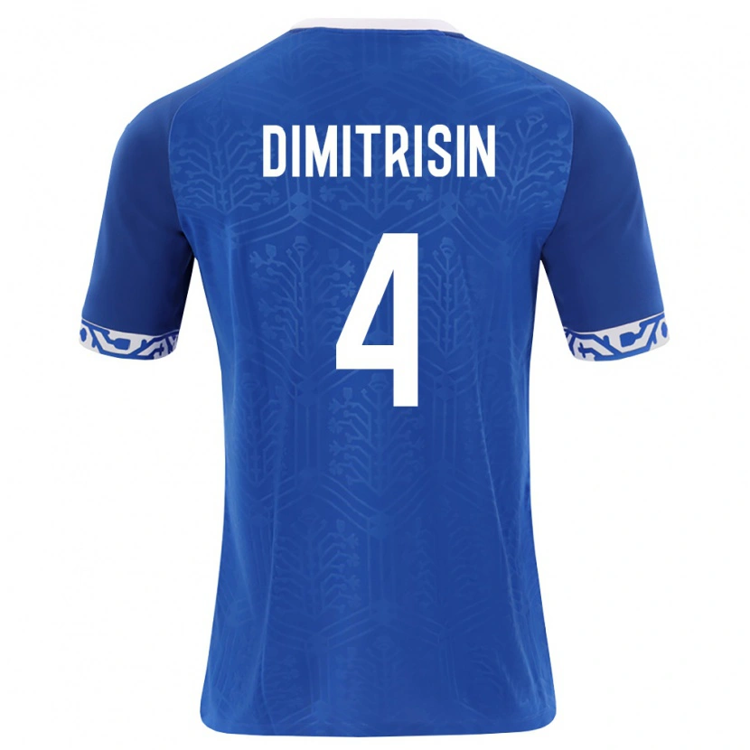 Danxen Pánské Moldavsko Daniil Dimitrișin #4 Královská Modrá Bílá Domů Hráčské Dresy 26-28 Dres