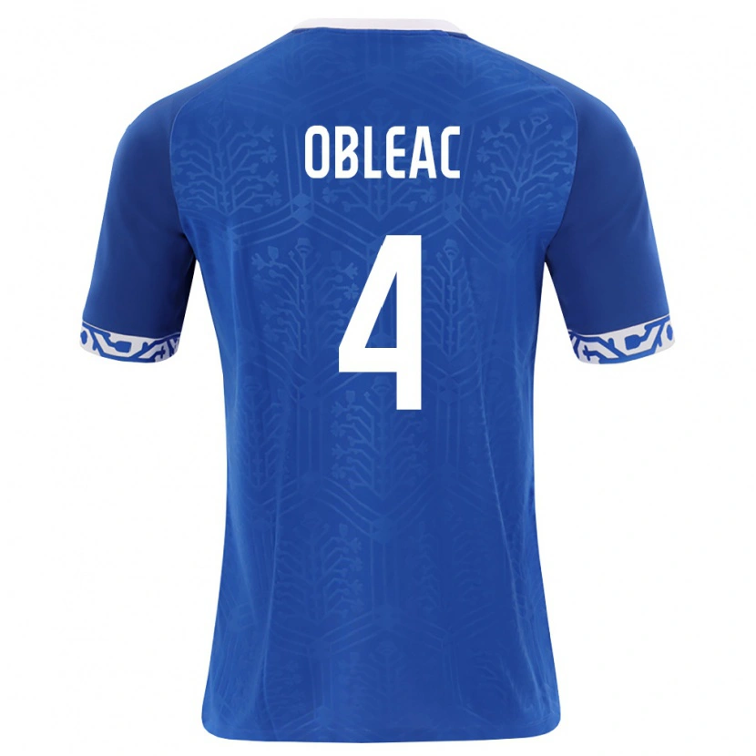 Danxen Pánské Moldavsko Matteo Obleac #4 Královská Modrá Bílá Domů Hráčské Dresy 26-28 Dres