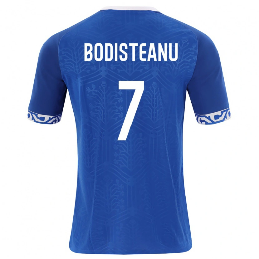 Danxen Pánské Moldavsko Ștefan Bodișteanu #7 Královská Modrá Bílá Domů Hráčské Dresy 26-28 Dres