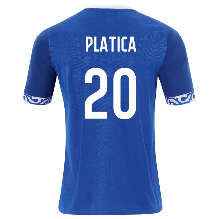 Danxen Pánské Moldavsko Sergiu Plătică #20 Královská Modrá Bílá Domů Hráčské Dresy 26-28 Dres