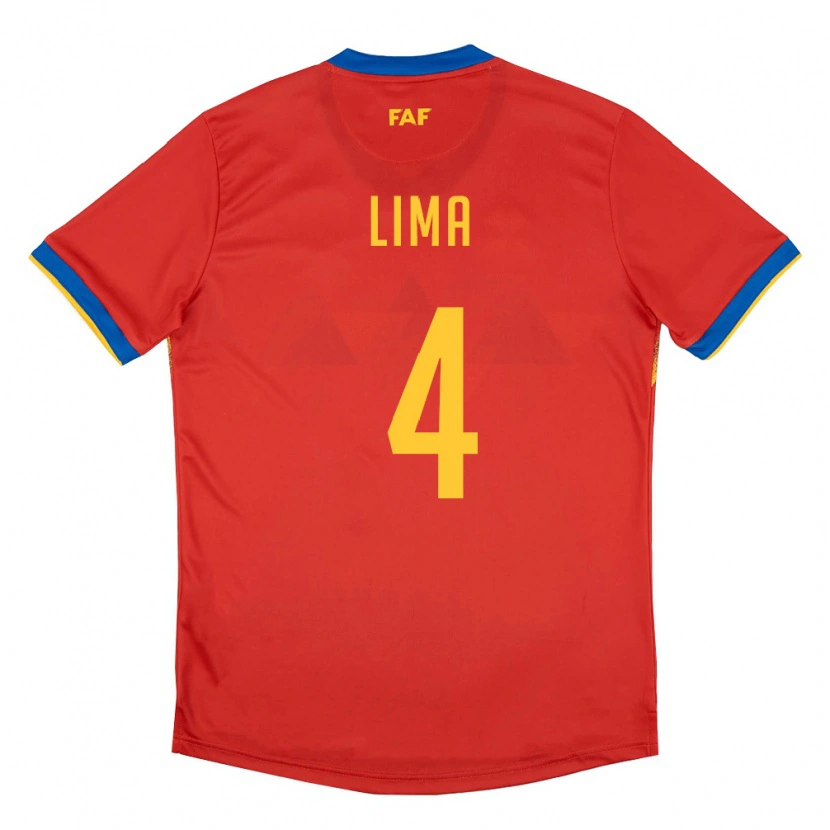 Danxen Pánské Andorra Dani Lima #4 Červená Modrá Žlutá Domů Hráčské Dresy 26-28 Dres