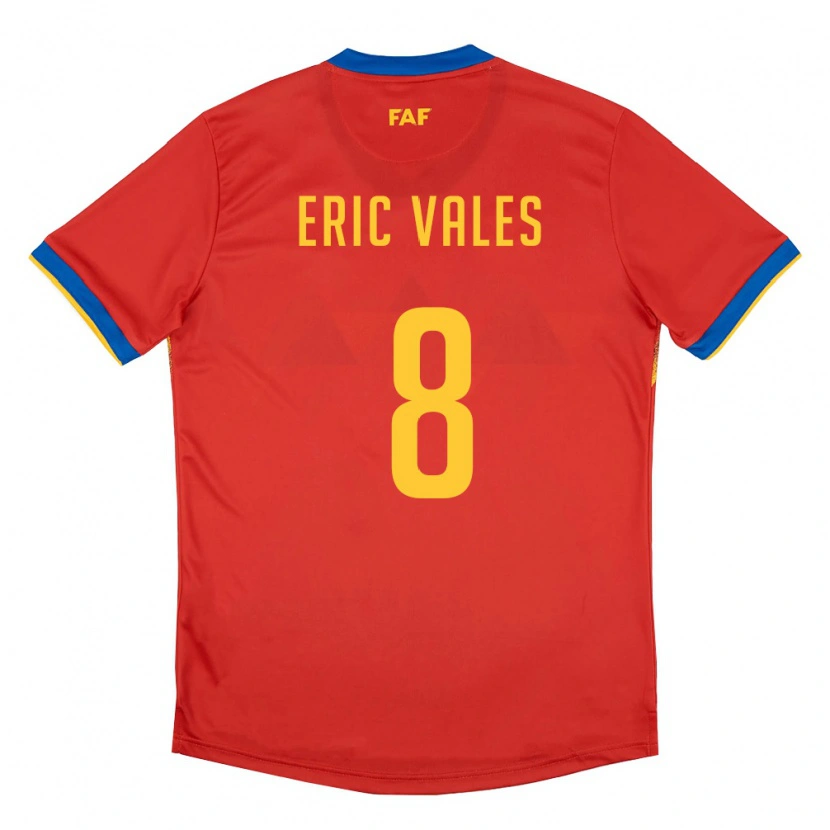 Danxen Pánské Andorra Eric Vales #8 Červená Modrá Žlutá Domů Hráčské Dresy 26-28 Dres