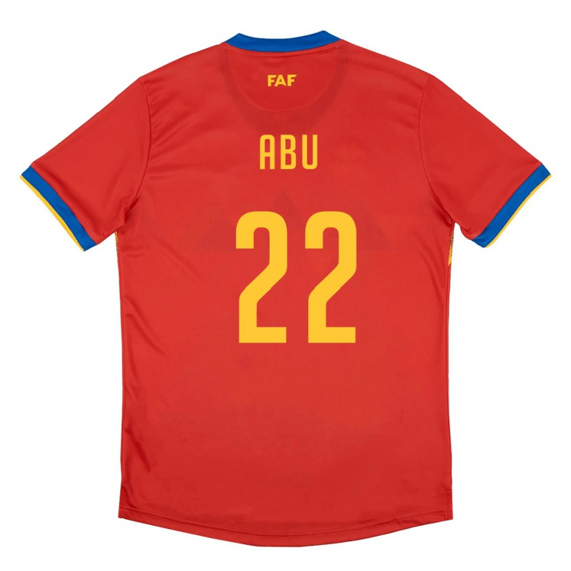 Danxen Pánské Andorra Abu #22 Červená Modrá Žlutá Domů Hráčské Dresy 26-28 Dres