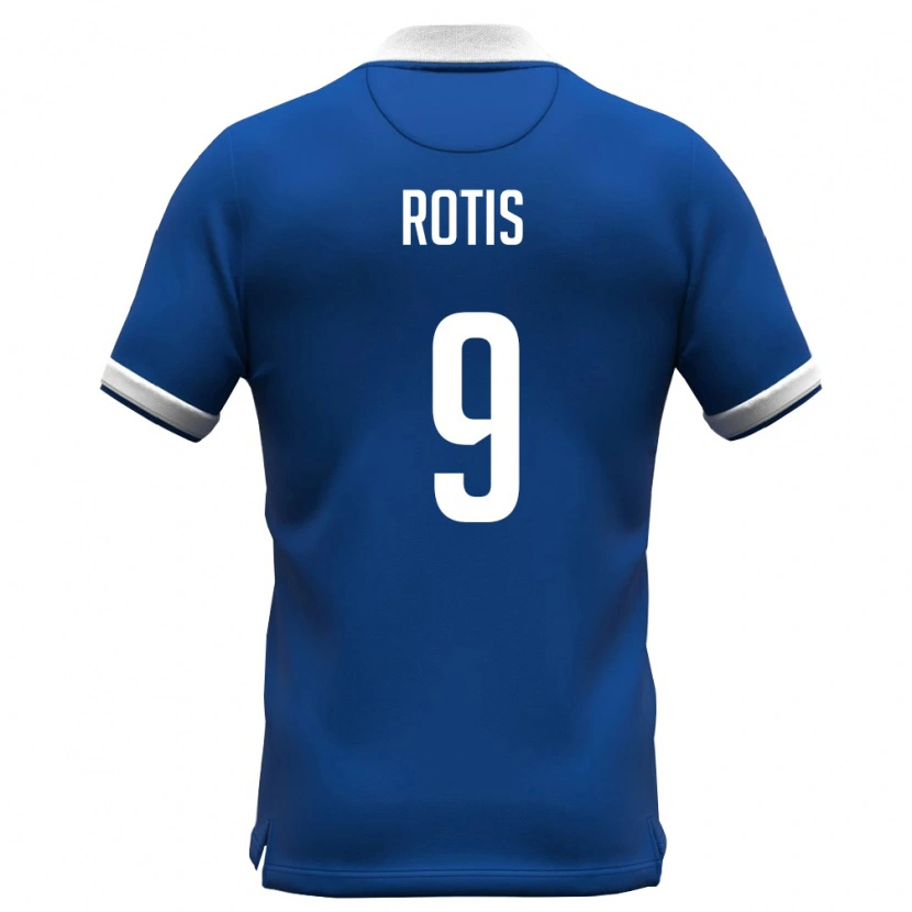Danxen Pánské Kypr Robertos Rotis #9 Královská Modrá Bílá Domů Hráčské Dresy 26-28 Dres