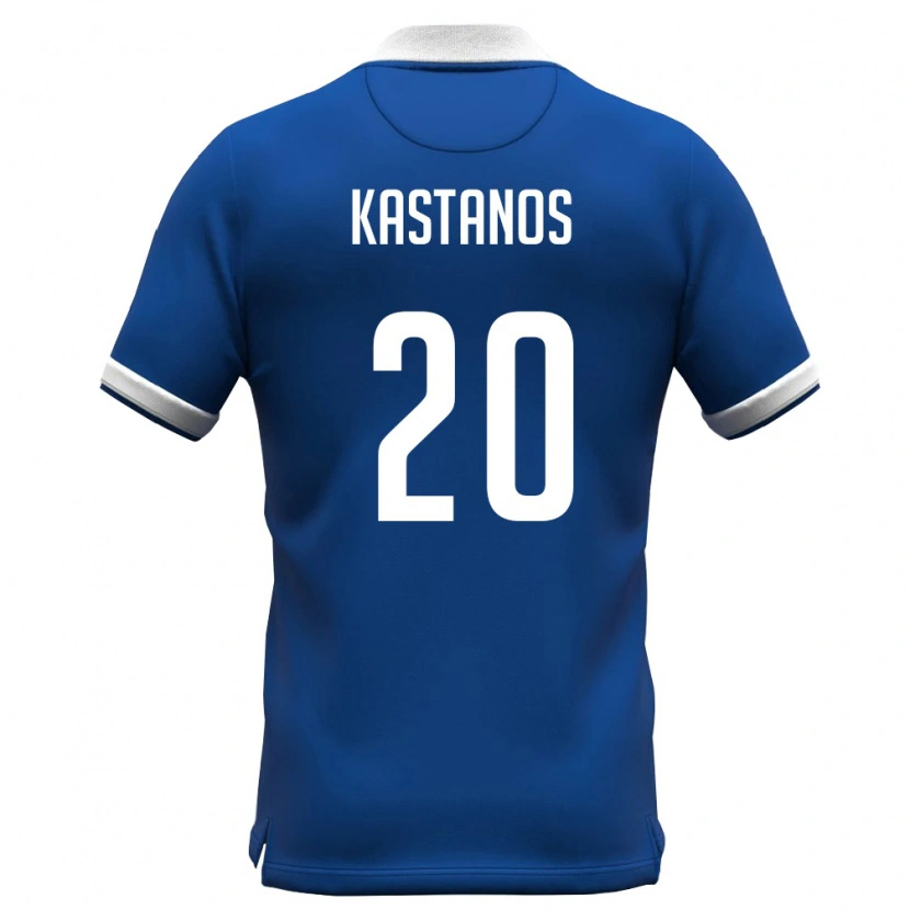 Danxen Pánské Kypr Grigoris Kastanos #20 Královská Modrá Bílá Domů Hráčské Dresy 26-28 Dres