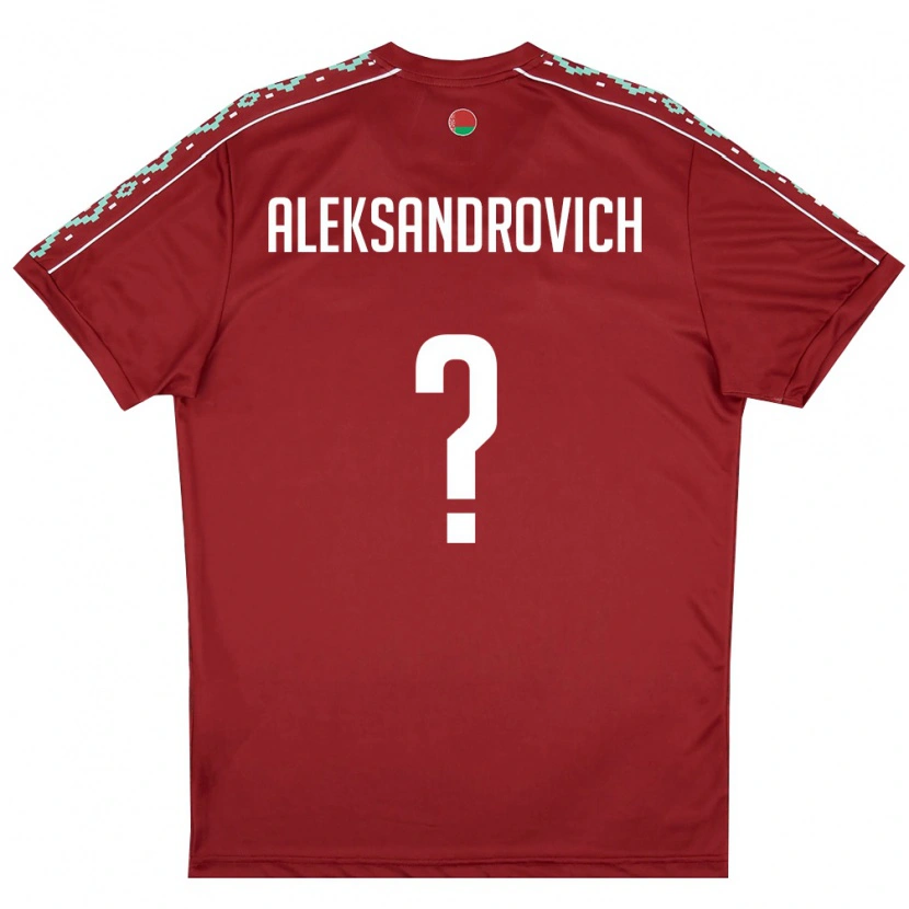 Danxen Pánské Bělorusko Aleksandr Aleksandrovich #0 Tmavě Červená Bílá Domů Hráčské Dresy 26-28 Dres