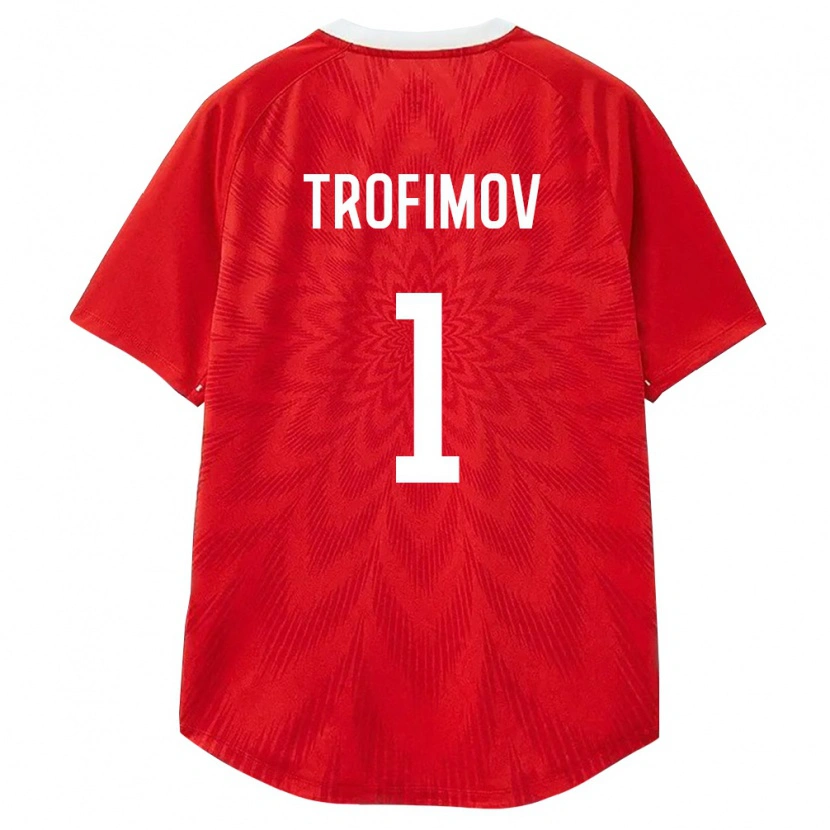 Danxen Pánské Rusko Kirill Trofimov #1 Červená Bílá Hnědá Domů Hráčské Dresy 26-28 Dres