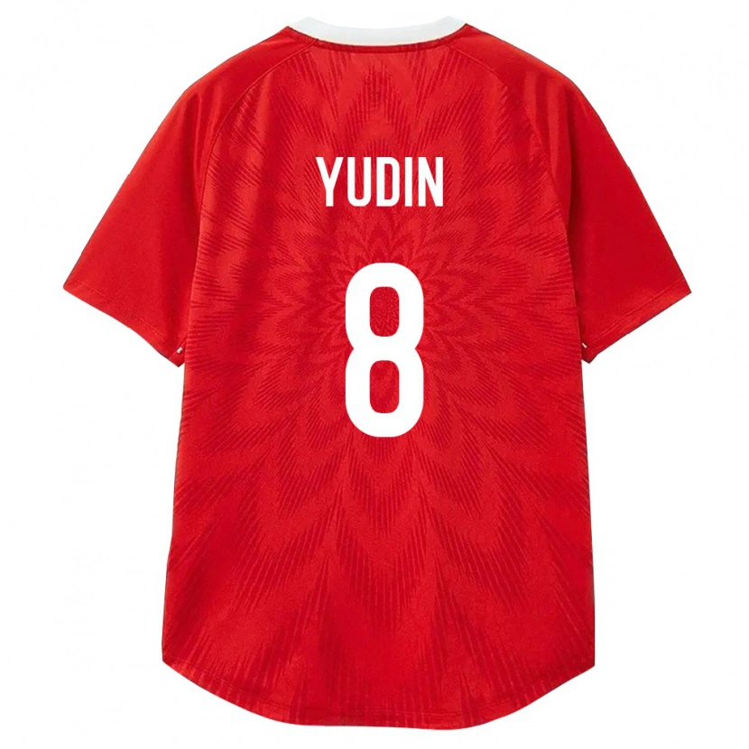 Danxen Pánské Rusko Aleksandr Yudin #8 Červená Bílá Hnědá Domů Hráčské Dresy 26-28 Dres