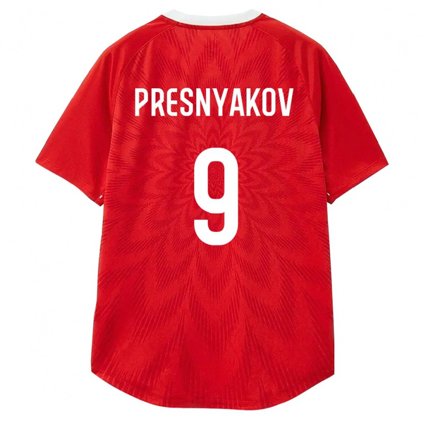 Danxen Pánské Rusko Arseniy Presnyakov #9 Červená Bílá Hnědá Domů Hráčské Dresy 26-28 Dres
