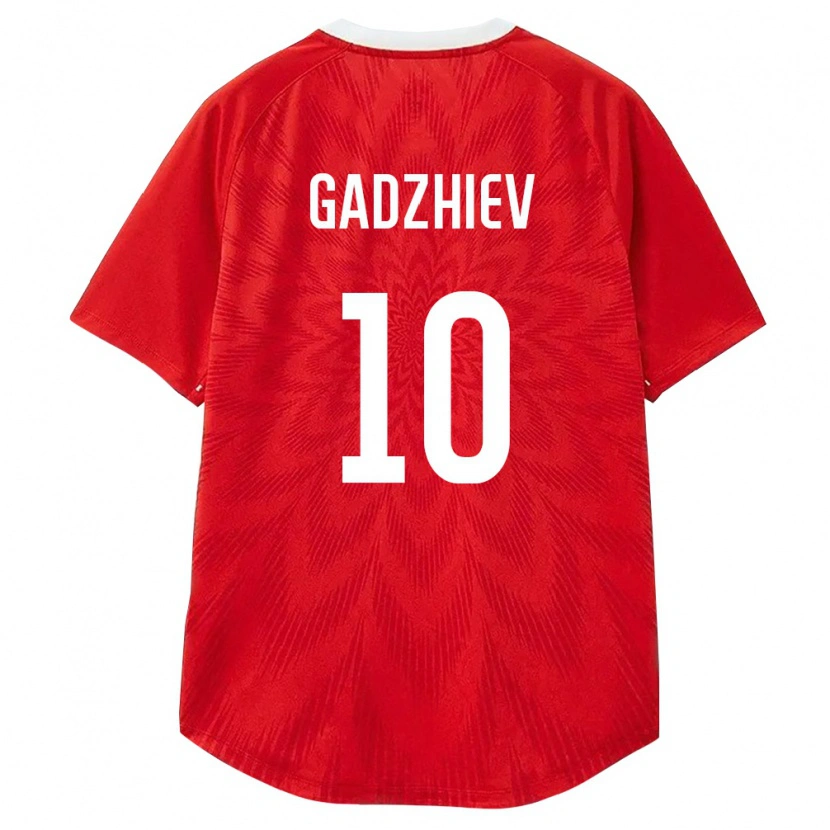 Danxen Pánské Rusko Arda Gadzhiev #10 Červená Bílá Hnědá Domů Hráčské Dresy 26-28 Dres