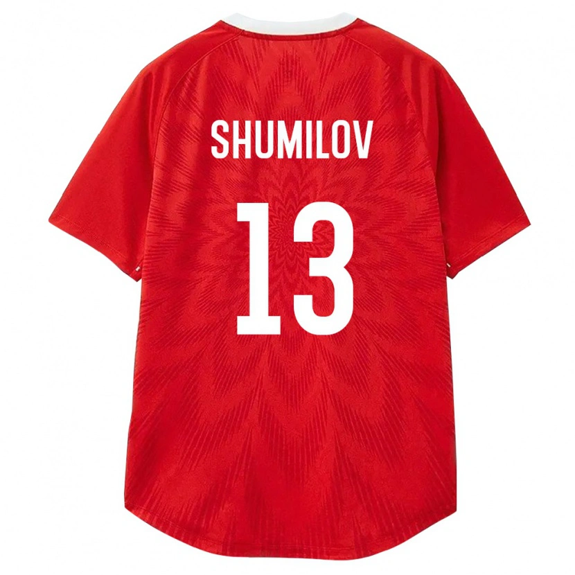 Danxen Pánské Rusko Saveliy Shumilov #13 Červená Bílá Hnědá Domů Hráčské Dresy 26-28 Dres