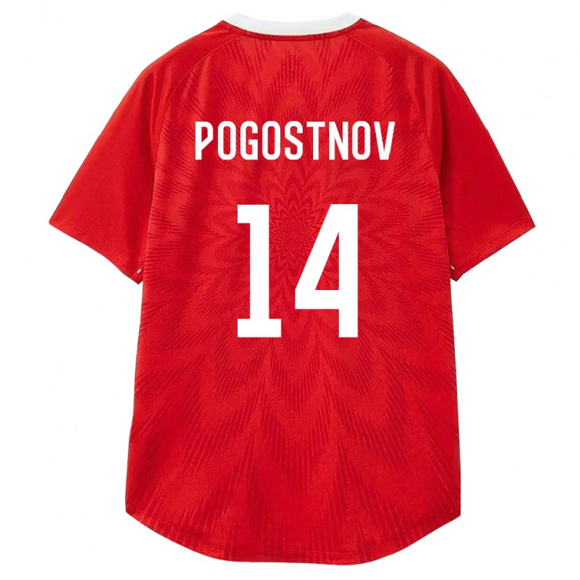 Danxen Pánské Rusko Egor Pogostnov #14 Červená Bílá Hnědá Domů Hráčské Dresy 26-28 Dres