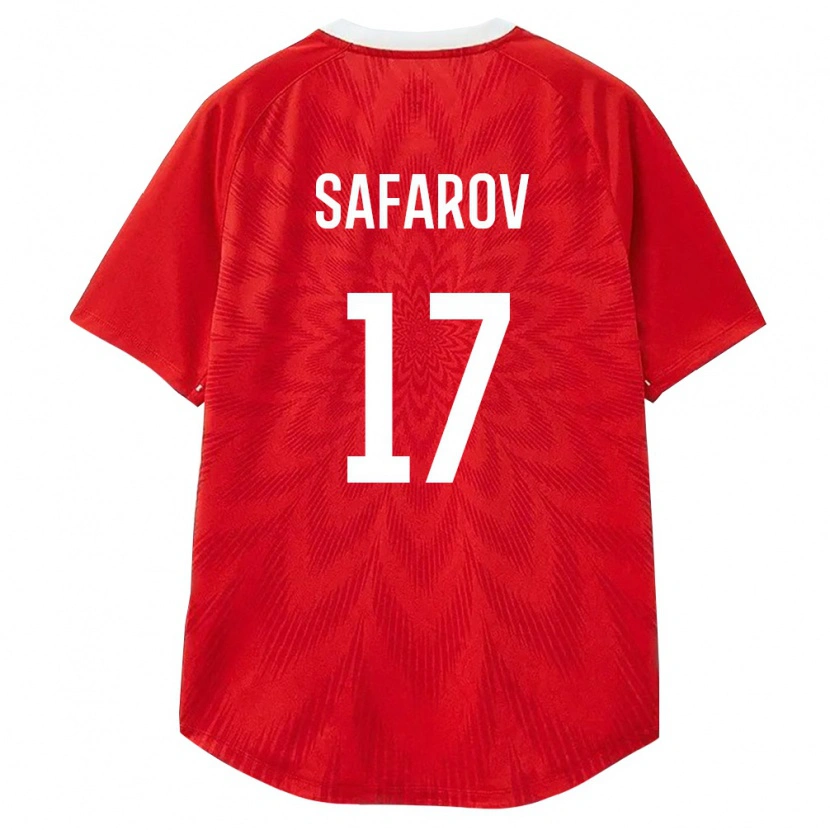 Danxen Pánské Rusko Mukhamad Safarov #17 Červená Bílá Hnědá Domů Hráčské Dresy 26-28 Dres
