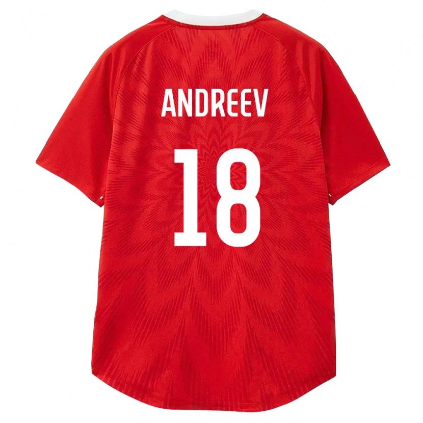 Danxen Pánské Rusko Aleksandr Andreev #18 Červená Bílá Hnědá Domů Hráčské Dresy 26-28 Dres