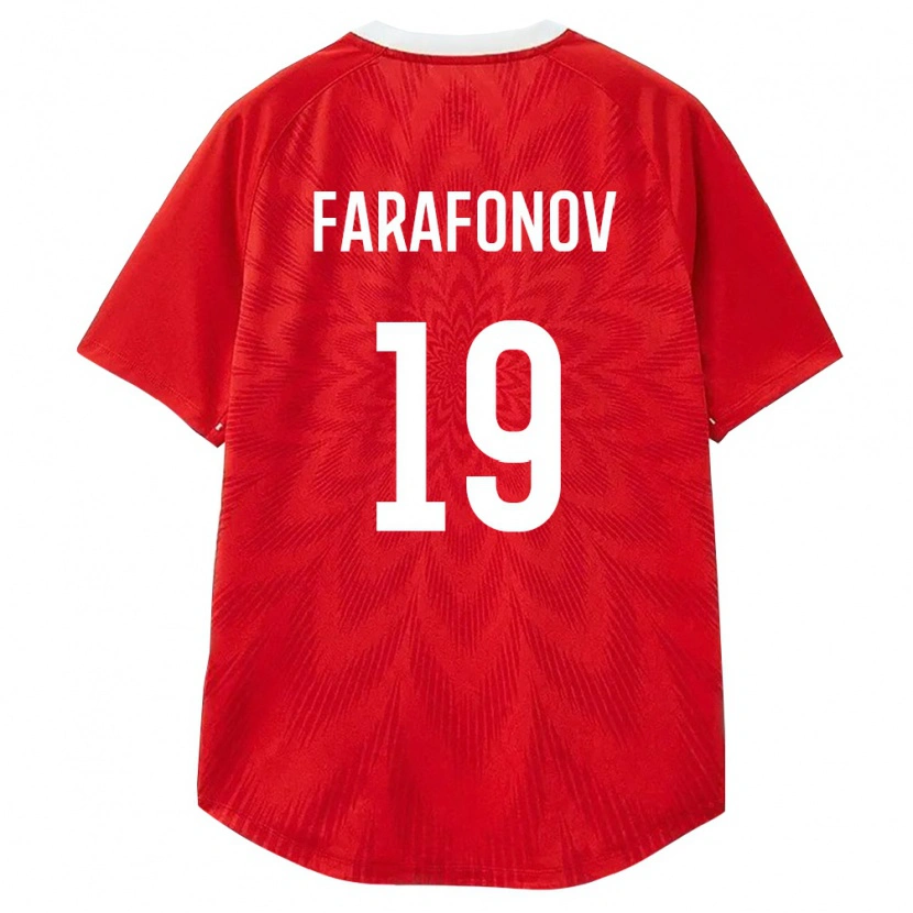 Danxen Pánské Rusko Demid Farafonov #19 Červená Bílá Hnědá Domů Hráčské Dresy 26-28 Dres