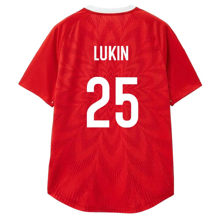 Danxen Pánské Rusko Matvey Lukin #25 Červená Bílá Hnědá Domů Hráčské Dresy 26-28 Dres