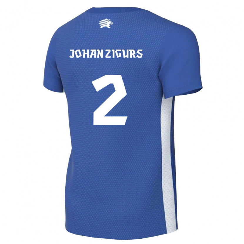 Danxen Pánské Estonsko Henri Johan Zigurs #2 Tmavě Modrá Bílá Domů Hráčské Dresy 26-28 Dres