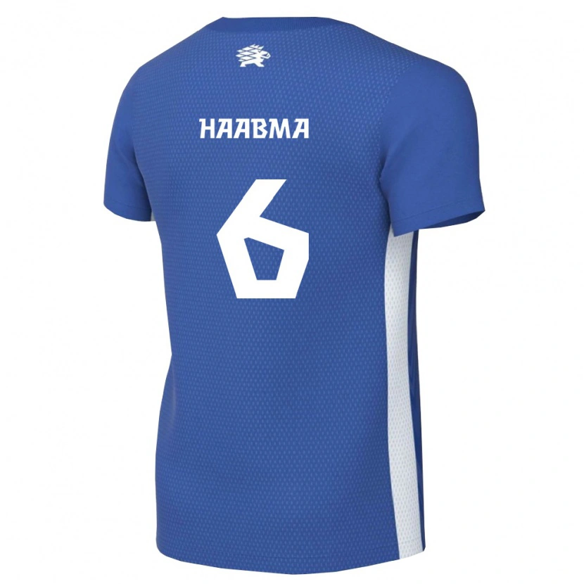 Danxen Pánské Estonsko Trevor Haabma #6 Tmavě Modrá Bílá Domů Hráčské Dresy 26-28 Dres