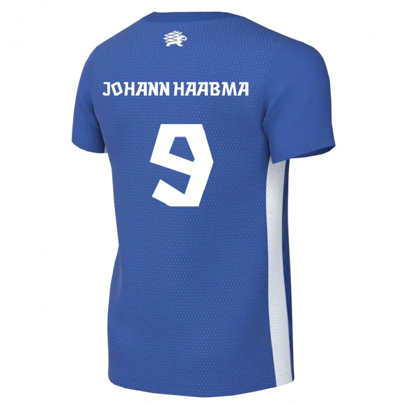 Danxen Pánské Estonsko Karl Johann Haabma #9 Tmavě Modrá Bílá Domů Hráčské Dresy 26-28 Dres