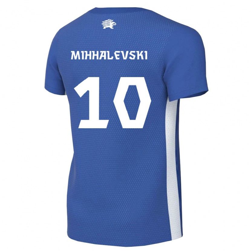 Danxen Pánské Estonsko Robert Mihhalevski #10 Tmavě Modrá Bílá Domů Hráčské Dresy 26-28 Dres