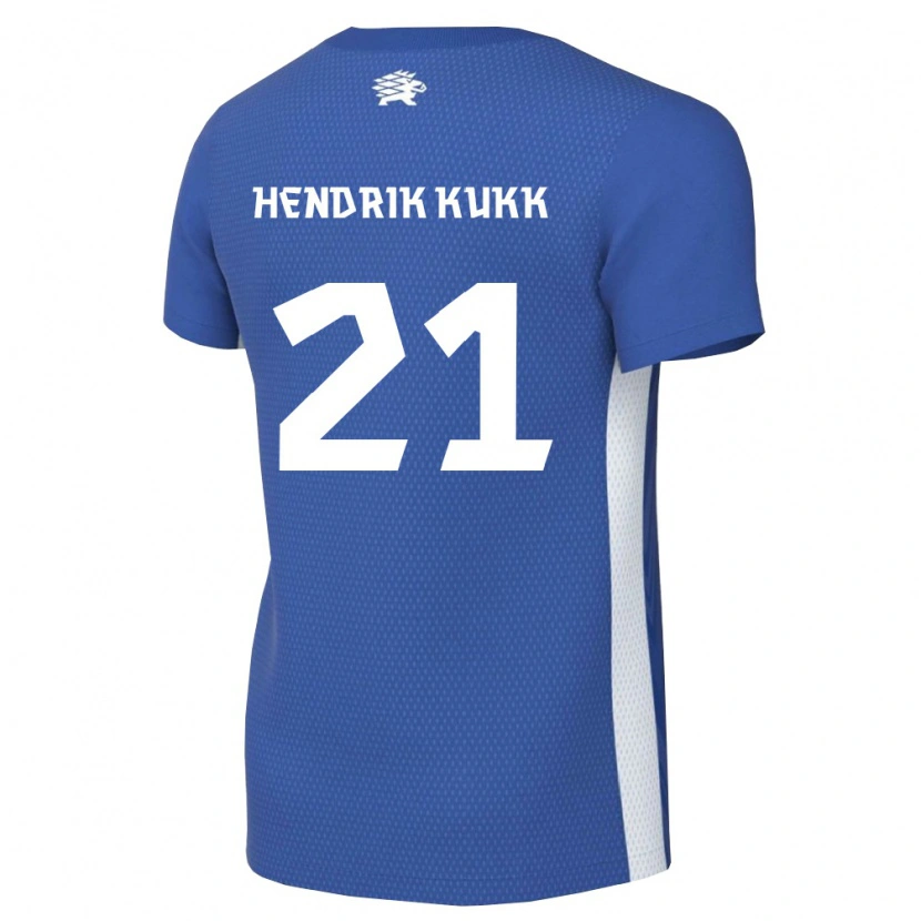 Danxen Pánské Estonsko Mark Hendrik Kukk #21 Tmavě Modrá Bílá Domů Hráčské Dresy 26-28 Dres