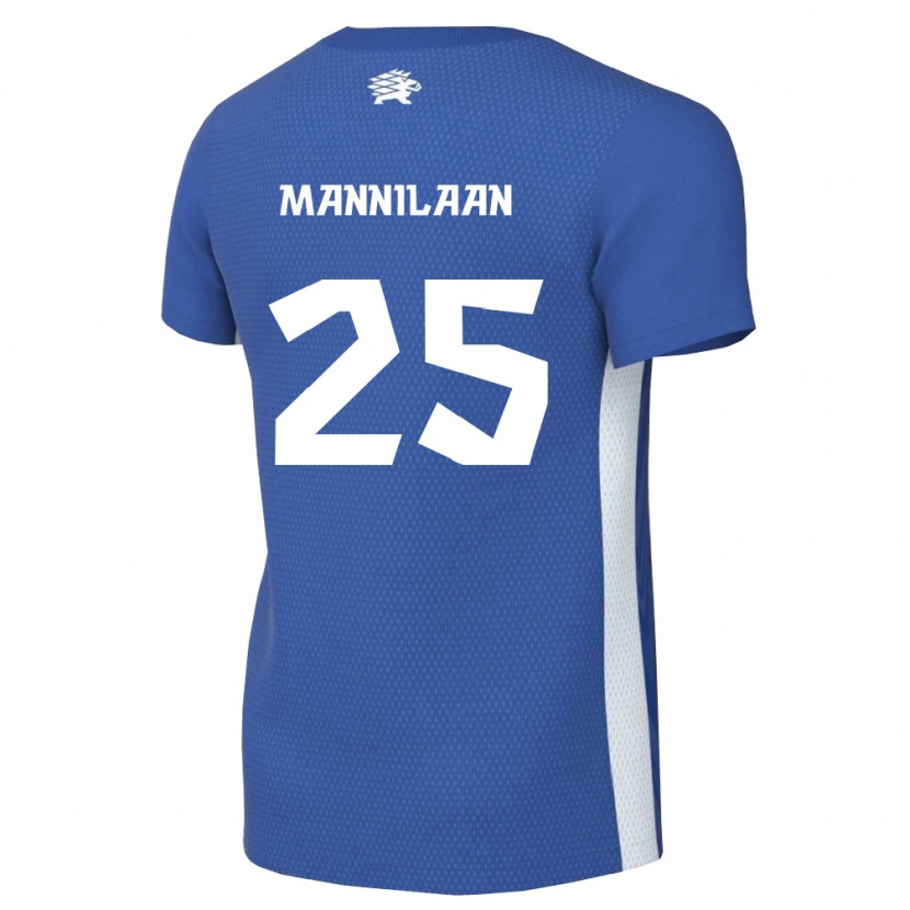 Danxen Pánské Estonsko Mattias Männilaan #25 Tmavě Modrá Bílá Domů Hráčské Dresy 26-28 Dres