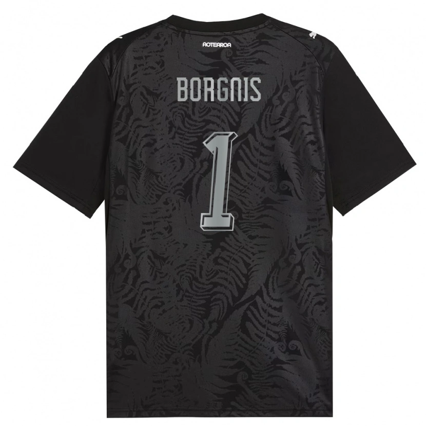 Danxen Pánské Nový Zéland Tobias Borgnis #1 Bílá Černá Šedá Domů Hráčské Dresy 26-28 Dres