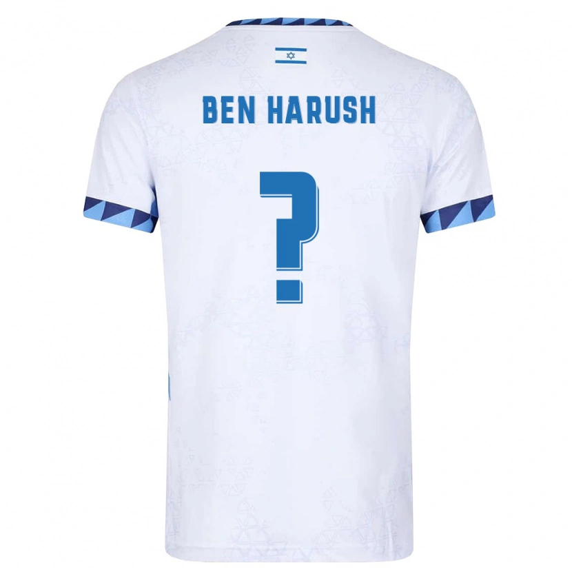 Danxen Pánské Izrael Noam Ben Harush #0 Bílá Světle Modrá Domů Hráčské Dresy 26-28 Dres